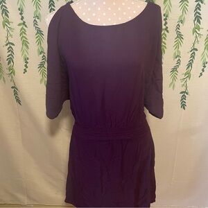Size M Purple Paisley & Ivy Open Shoulder Dress D2